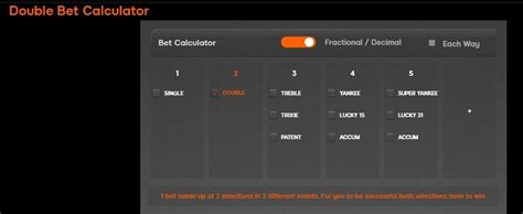 calculate a double bet.